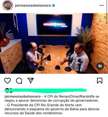 Bolsonaro repercute entrevista de Kelps Lima ao portal Grande Ponto sobre CPI da Covid