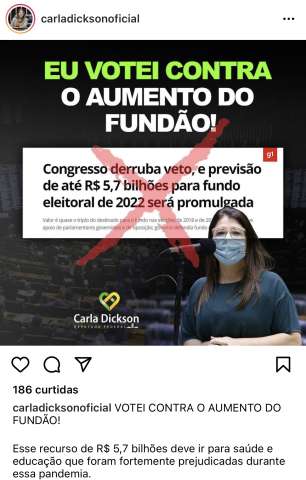 Os Dickson contra o aumento do Fundo Eleitoral