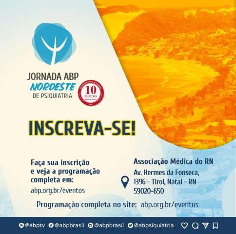 Natal sedia jornada Nordeste de Psiquiatria dias 26 e 27 de maio