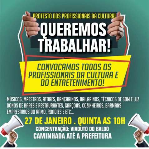 Profissionais de eventos marcam protesto contra decreto municipal