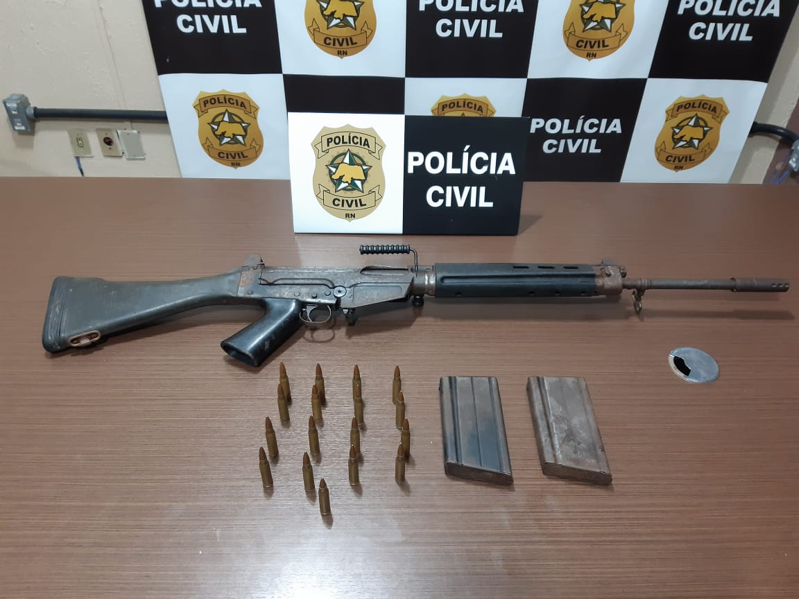 Polícia Civil apreende fuzil argentino em Macaíba