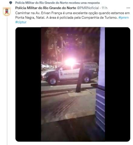 Piada pronta: PM afirma que é bom caminhar em Ponta Negra, quando Polícia está lá