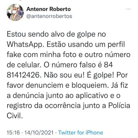 Antenor Roberto vítima de golpe