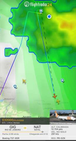 MAU TEMPO: Falta de teto impede aterrissagem em Natal e avião faz pouso em Recife