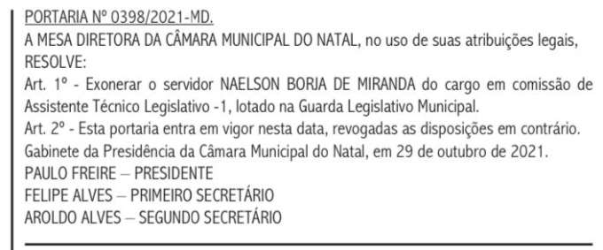 [VÍDEO] Exoneração comemorada