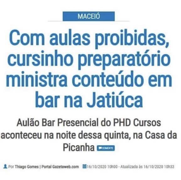 No bar pode, na escola não