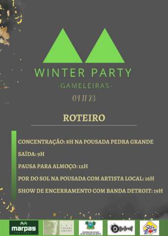 Winter Party movimenta região de Serra de São Bento e Monte das Gameleiras, em novembro
