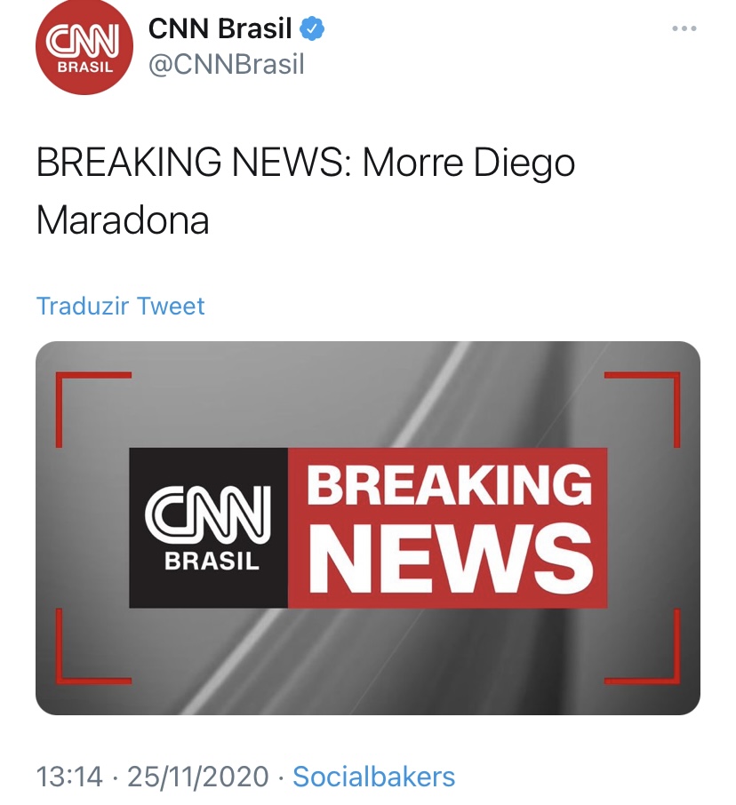 CNN: Morre Diego Maradona