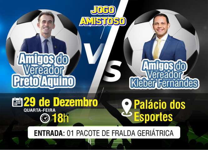 Preto Aquino e Kleber Fernandes em pelada pela solidariedade 