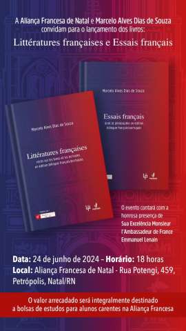 Procurador Marcelo Alves lança livros na Aliança Francesa