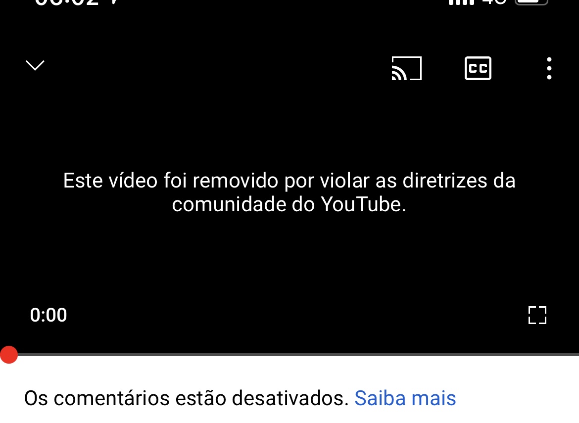 YouTube remove vídeo de Roberta Lacerda da minha conta