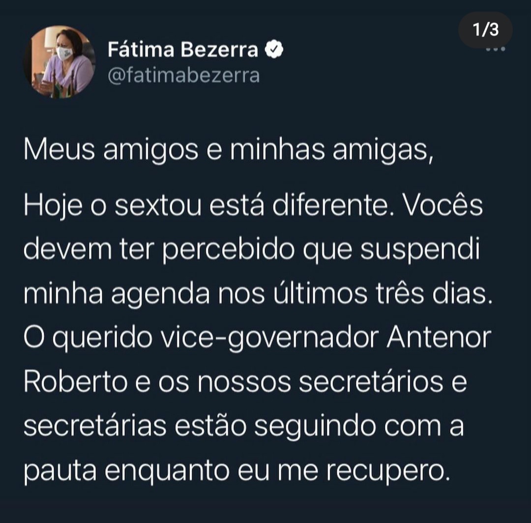 Fatima está com infecção; Exame descarta covid-19