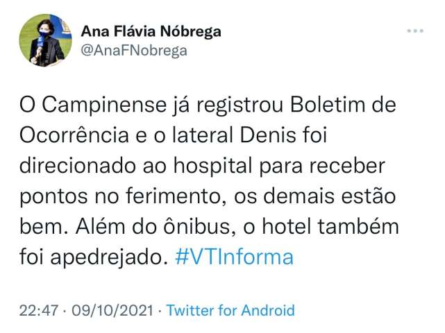 Jogador do Campinense ferido em confronto com 