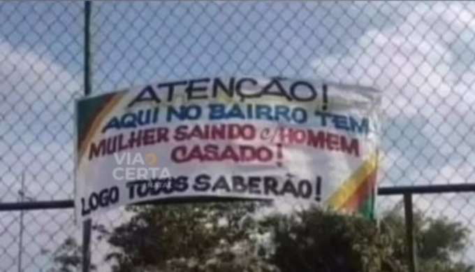 Faixa em Natal promete revelar mulher que está 