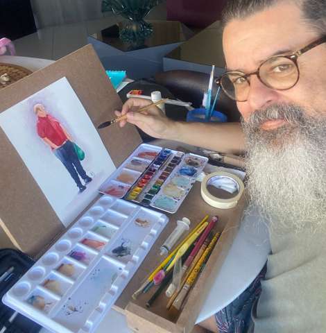 Potiguar desembarca em SP para exposição inédita de pinturas em aquarela