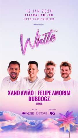 Felipe Amorim e DubDogz são atrações confirmadas da Hemotion White 2024