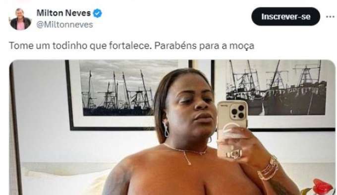 [FOTO] Apresentador Milton Neves posta nude de Jojo Todynho: 