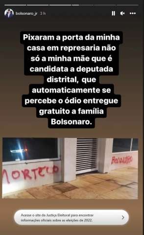 “Morte a Bolsonaro”: ex-esposa do presidente registra BO após pichação