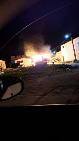 Tiros e ônibus queimado em Lajes do Cabugi