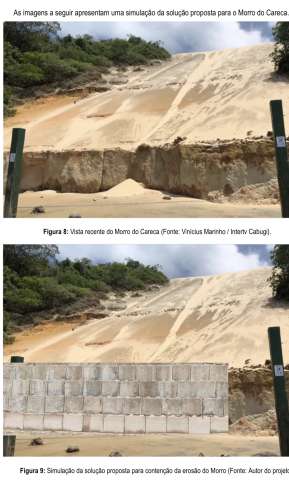 Engenheiro sugere construir muro para conter erosão do Morro do Careca