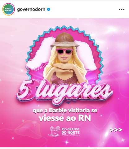 Governo do Estado usa imagem da Barbie para fazer publicidade