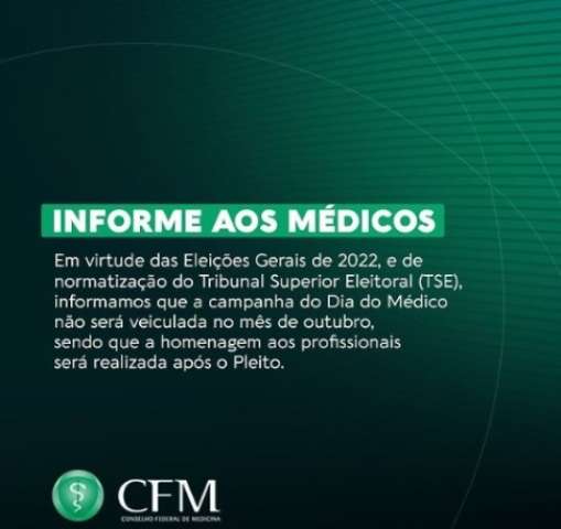 Absurdo: TSE censura campanha do Dia do Médico