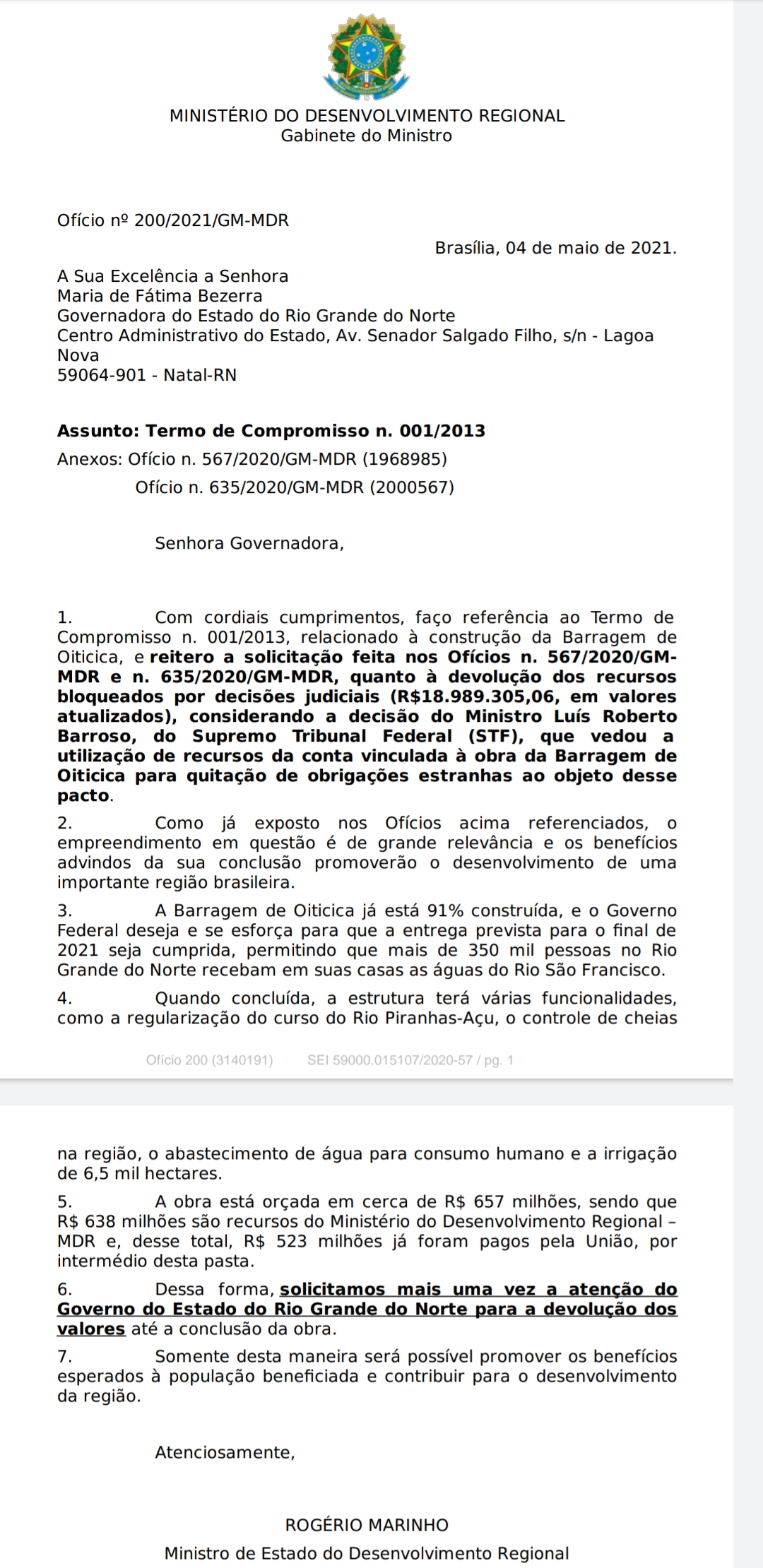 Fátima quer dar 