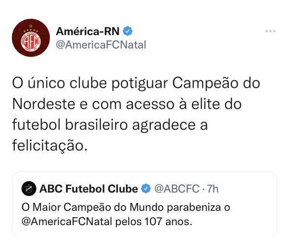 ABC e América trocam provocações no Twitter