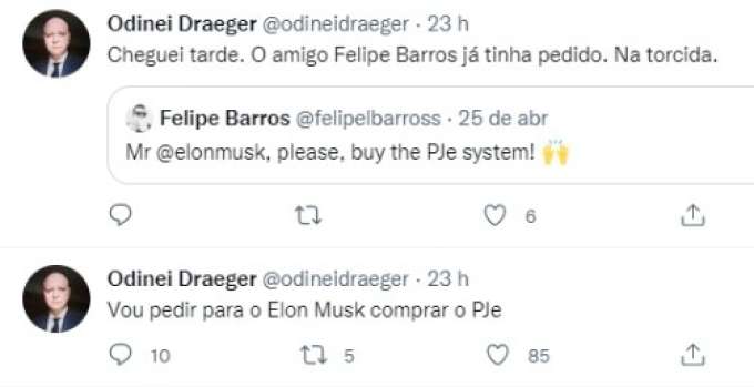 Juízes do RN fazem “apelo” a Elon Musk para comprar o PJe