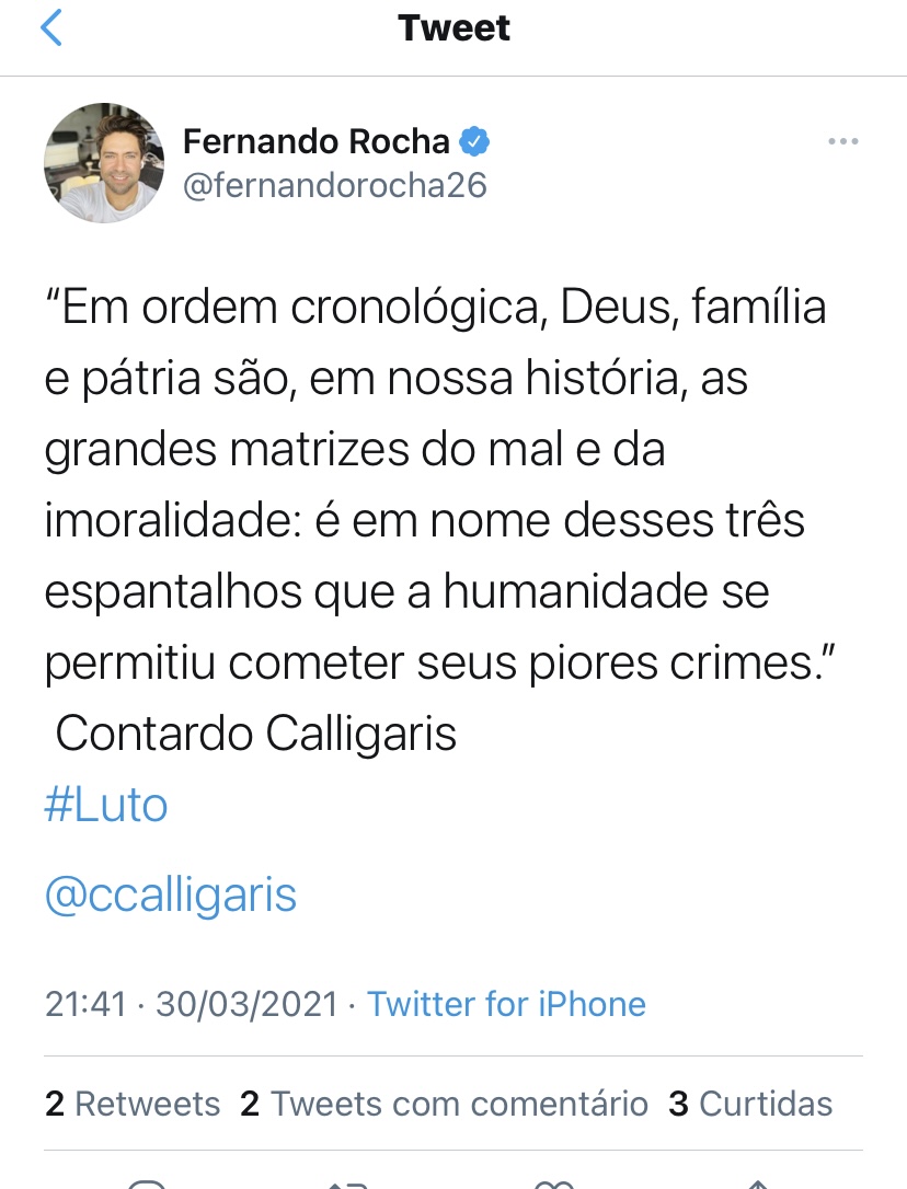 Procurador da República causa polêmica ao citar frase que esculhamba com Deus, a família e a Pátria