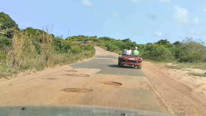 Crateras a caminho das praias do litoral Norte