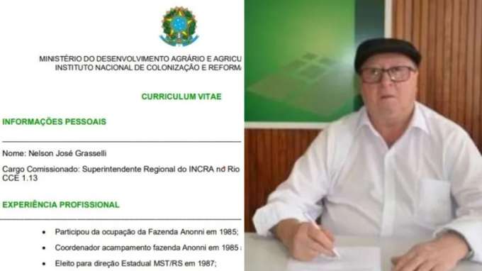 Nomeado por Lula, superintendente do Incra cita ocupação do MST como experiência profissional em currículo