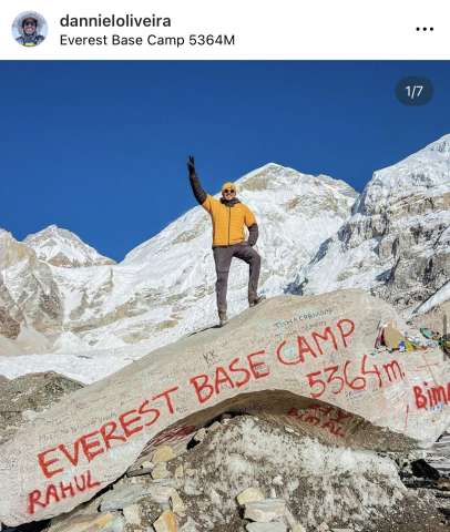 Danniel começa outra expedição para o campo base do Everest