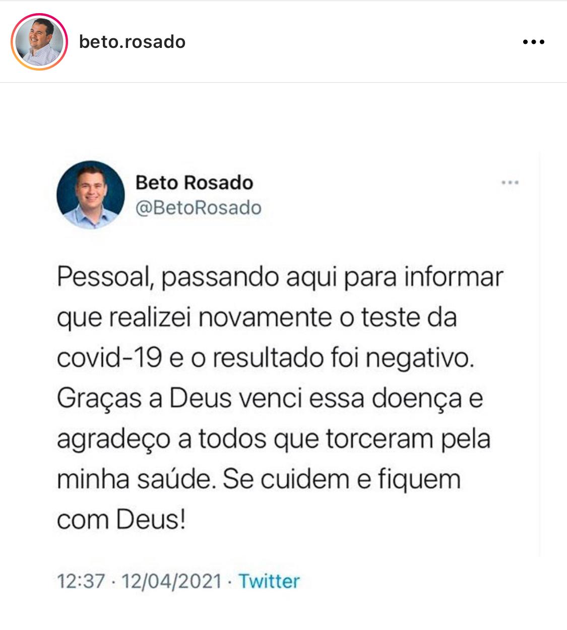 Beto Rosado vence Covid-19
