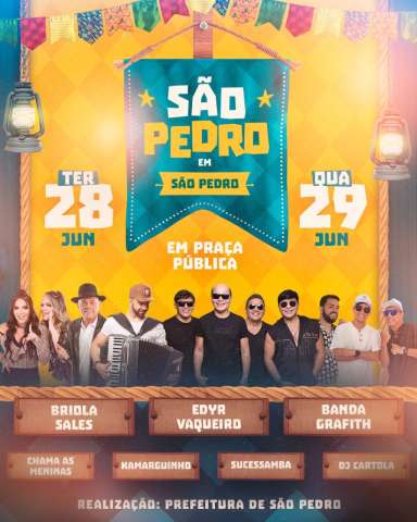 Prefeitura lança São Pedro em São Pedro; Veja a programação