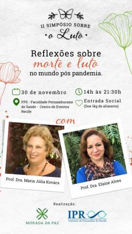 II Simpósio sobre o Luto abre inscrições no Recife