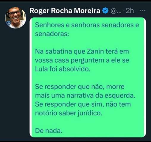 Como a direita pode destruir a sabatina de Zanin