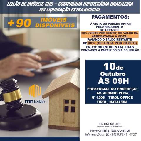Mais 90 imóveis vão a leilão na segunda-feira (10)