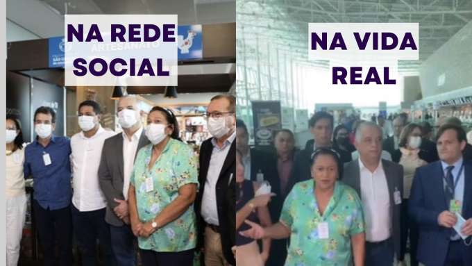 Governadora e ministro botam a máscara só na hora da foto