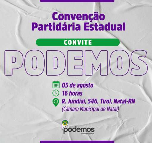 Podemos marca convenção para último dia do prazo eleitoral