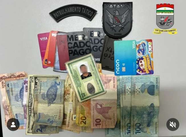 PM prende ladrão em estacionamento de supermercado da Roberto Freire