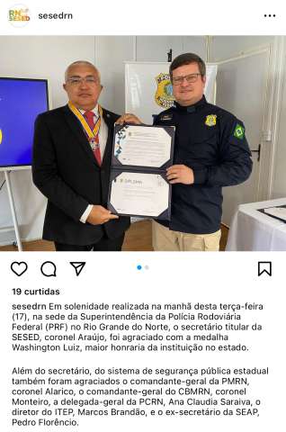 Festa das medalhas: Araújo recebe honraria