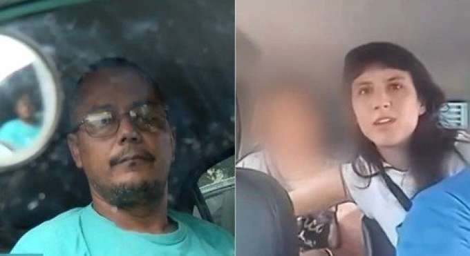 Motorista de app alvo de cusparada diz que agressora também tentou quebrar carro