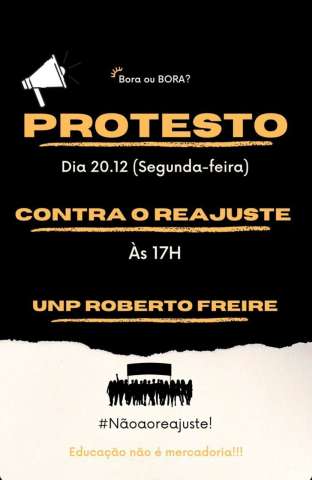 Alunos da UNP marcam novo protesto para hoje, na Roberto Freire