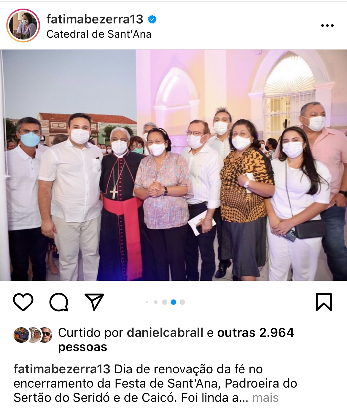 Políticos aglomeram na novena de Sant’Ana em Caicó