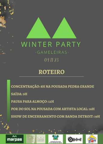 Região de Serra de São Bento e Monte das Gameleiras na expectativa da Winter Party em novembro