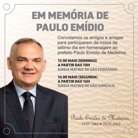 Missa de sétimo dia de Paulo Emídio