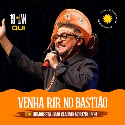 Humorista João Cláudio Moreno se apresenta no Buteco São Bastião em Pirangi nesta quinta