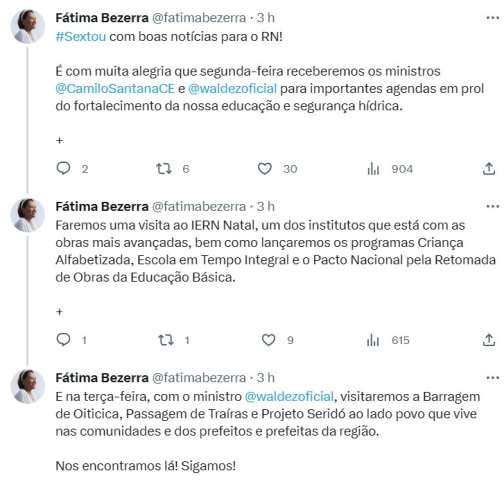 Fátima começa a semana com 