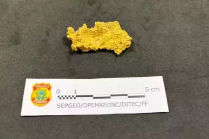 PF: pepita encontrada com Valdemar é rara e veio de fora do Brasil